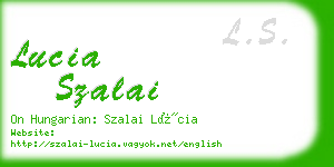 lucia szalai business card